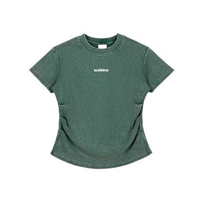ESSNTIAL ELEMNTS Women's 280G VT Wash Bodycon Tee