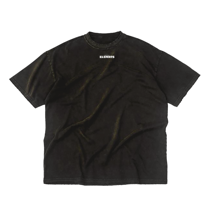 ESSNTIAL ELEMNTS Dusk Black Vintage Wash Tee