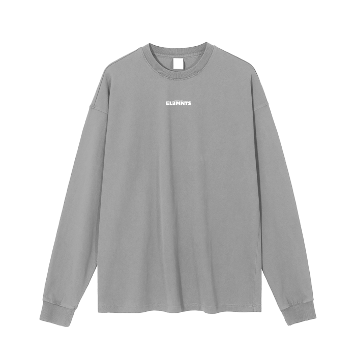 ESSNTIAL ELEMNTS Unisex 280G Enzyme Washed LS Tee