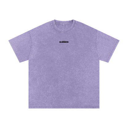 ESSNTIAL ELEMNTS Unisex 250G Acid Wash Oversize Tee