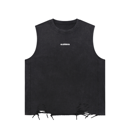 ESSNTIAL ELEMNTS Unisex 275G Washed Raw-Hem Tank
