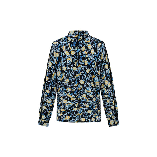 Cuffed Sleeve Floral Blouse