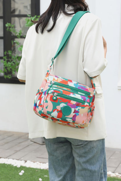 Multicolored Nylon Shoulder Bag