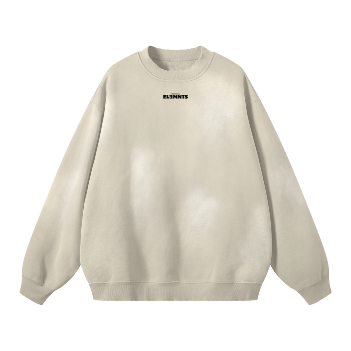 ESSNTIAL ELEMNTS Unisex 375G Faded Wash Fleece SS
