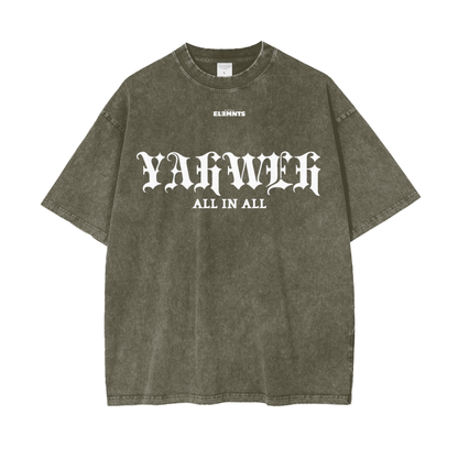 ESSNTIAL ELEMNTS Acid Wash Unisex Oversize Tee