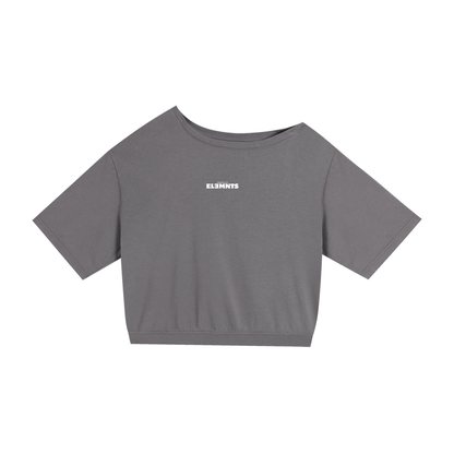 ESSNTIAL ELEMNTS Women's Asymmetric Shoulder OS Tee