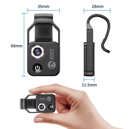 200x Zoom Phone Camera Optical Microscope Lens
