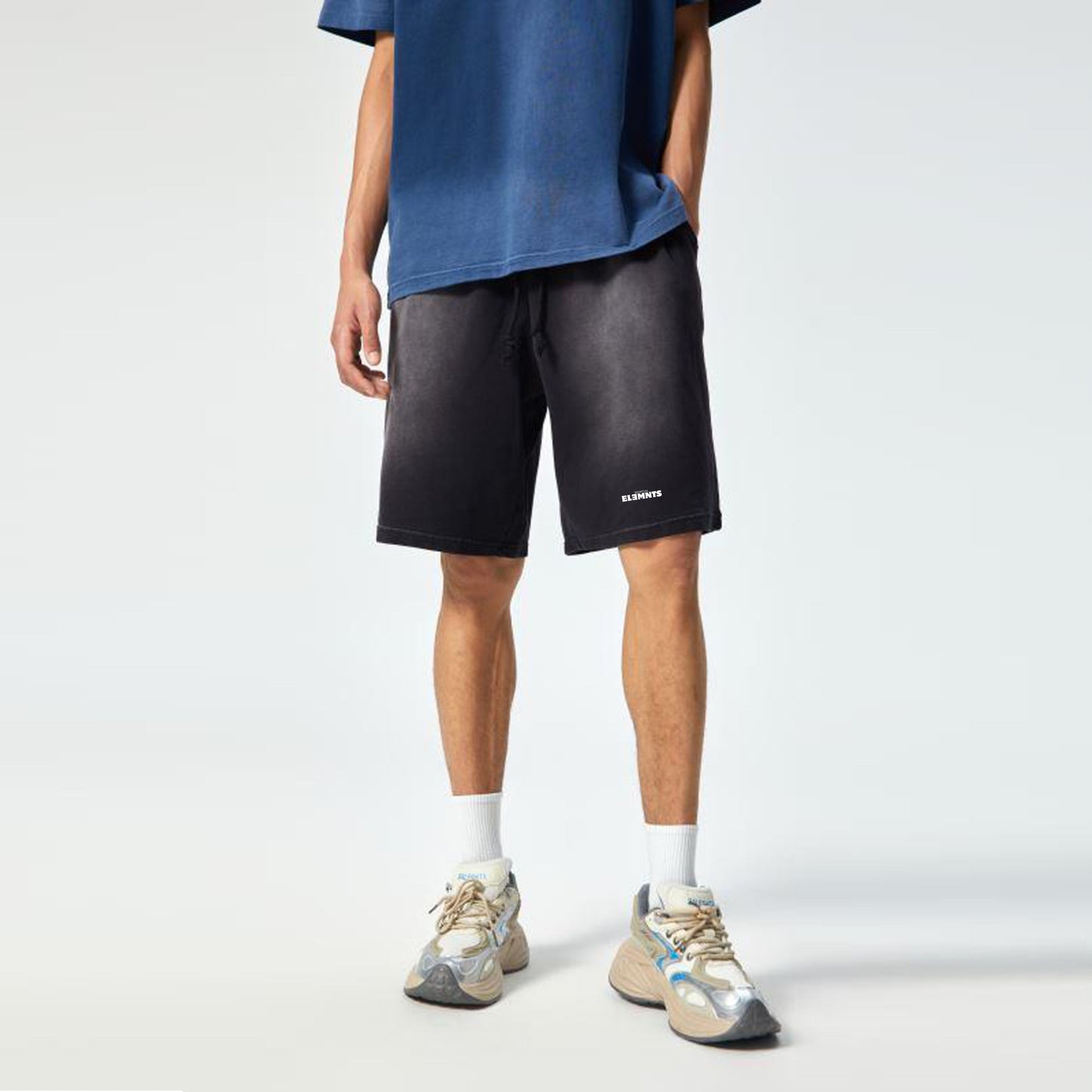 ESSNTIAL ELEMNTS Unisex 360G Faded Wash Street Shorts