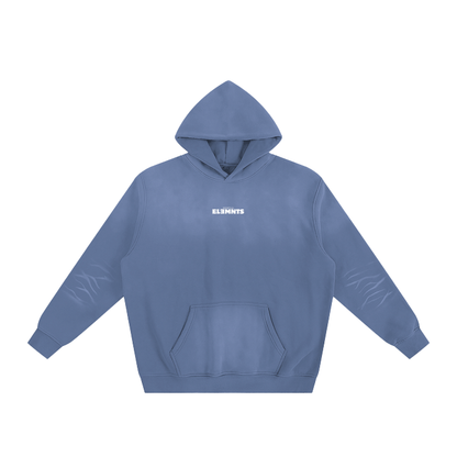 ESSNTIAL ELEMNTS Unisex 375G Faded Wash Fleece Hoodie