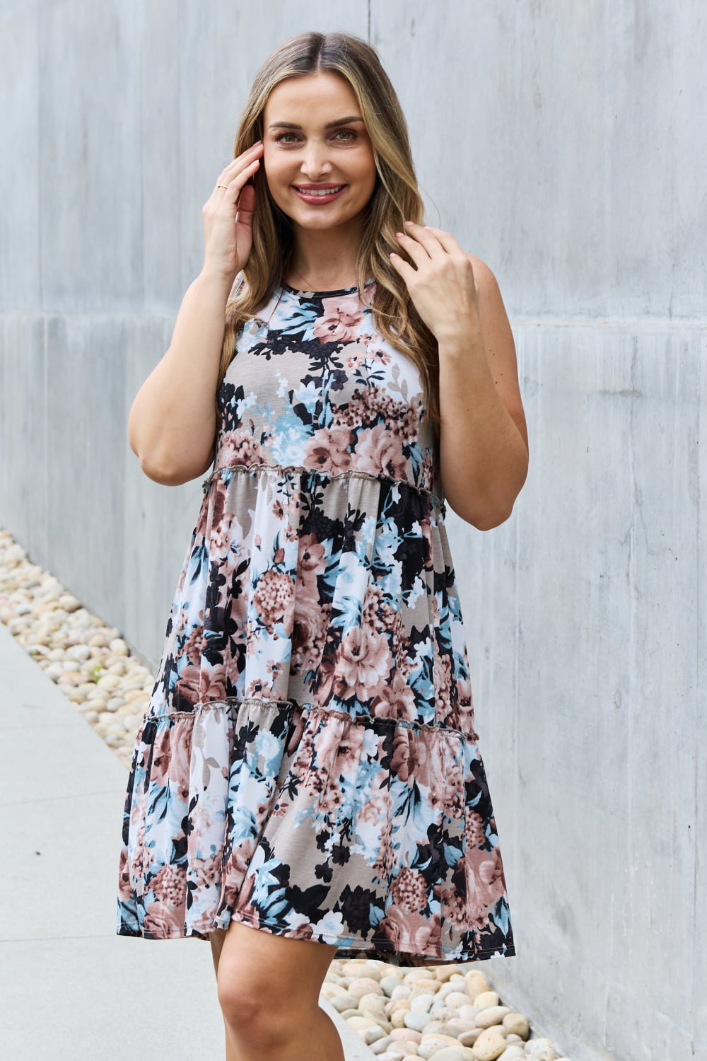 Heimish Fell in Love Full Size Floral Sleeveless Dress
