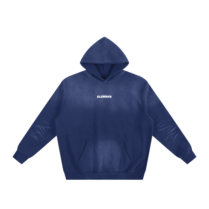 ESSNTIAL ELEMNTS Unisex 375G Faded Wash Fleece Hoodie