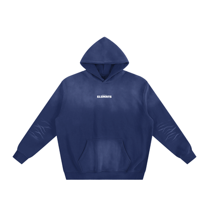 ESSNTIAL ELEMNTS Unisex 375G Faded Wash Fleece Hoodie