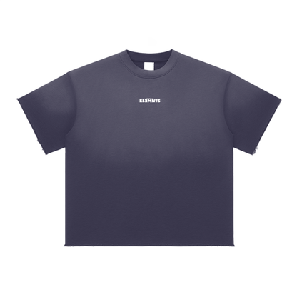 ESSNTIAL ELEMNTS Unisex 350G Sun Fade Raw Edge Tee