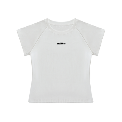 ESSNTIAL ELEMNTS Women’s 210G Solid Color Raglan Sleeve Crop Top