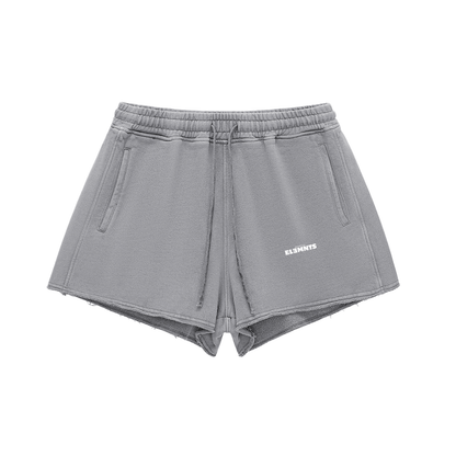 ESSNTIAL ELEMNTS 300G Women's Washed Raw Edge Shorts