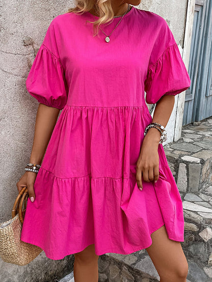 Round Neck Half Sleeve Dress