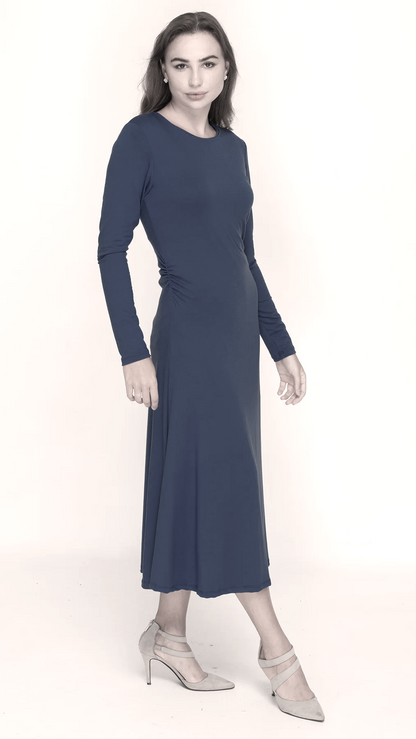 Side Ruched Dress- Bamboo Jersey