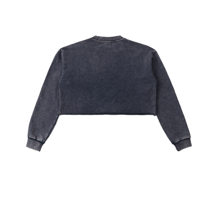 ESSNTIAL ELEMNTS 380G Women's Washed Raw Edge Crop