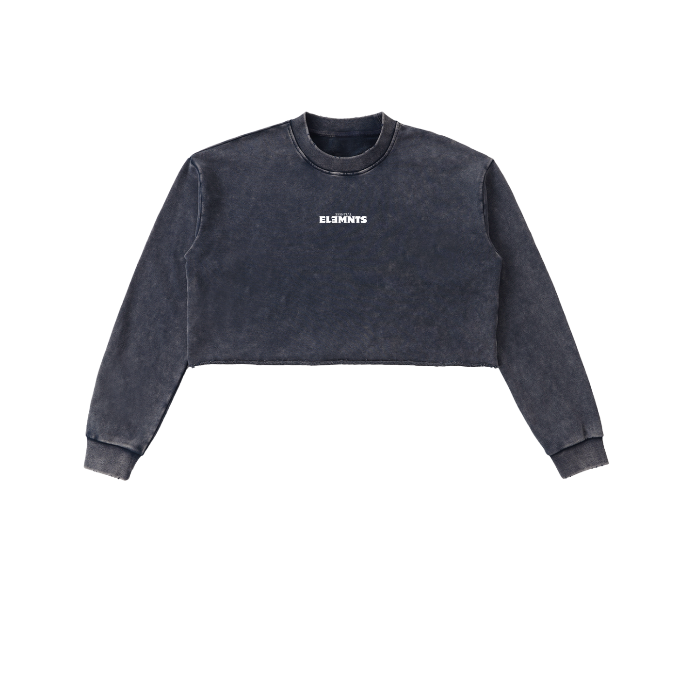 ESSNTIAL ELEMNTS 380G Women's Washed Raw Edge Crop