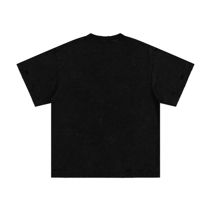 ESSNTIAL ELEMNTS Unisex 300G HW Washed Handfrayed Tee