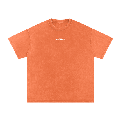 ESSNTIAL ELEMNTS Unisex 250G Acid Wash Oversize Tee