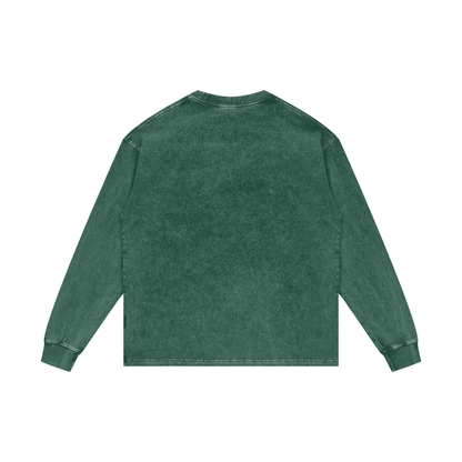ESSNTIAL ELEMNTS Unisex 250G Acid Wash OS LS Tee