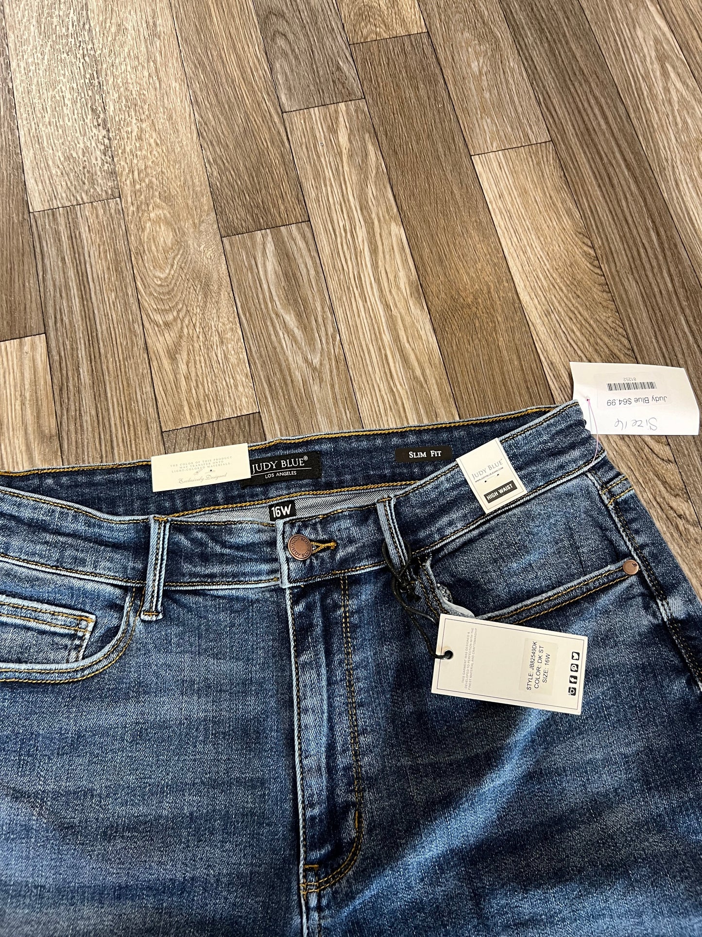 Judy Blue High Waist Slim Fit Dark Wash Denim Jeans