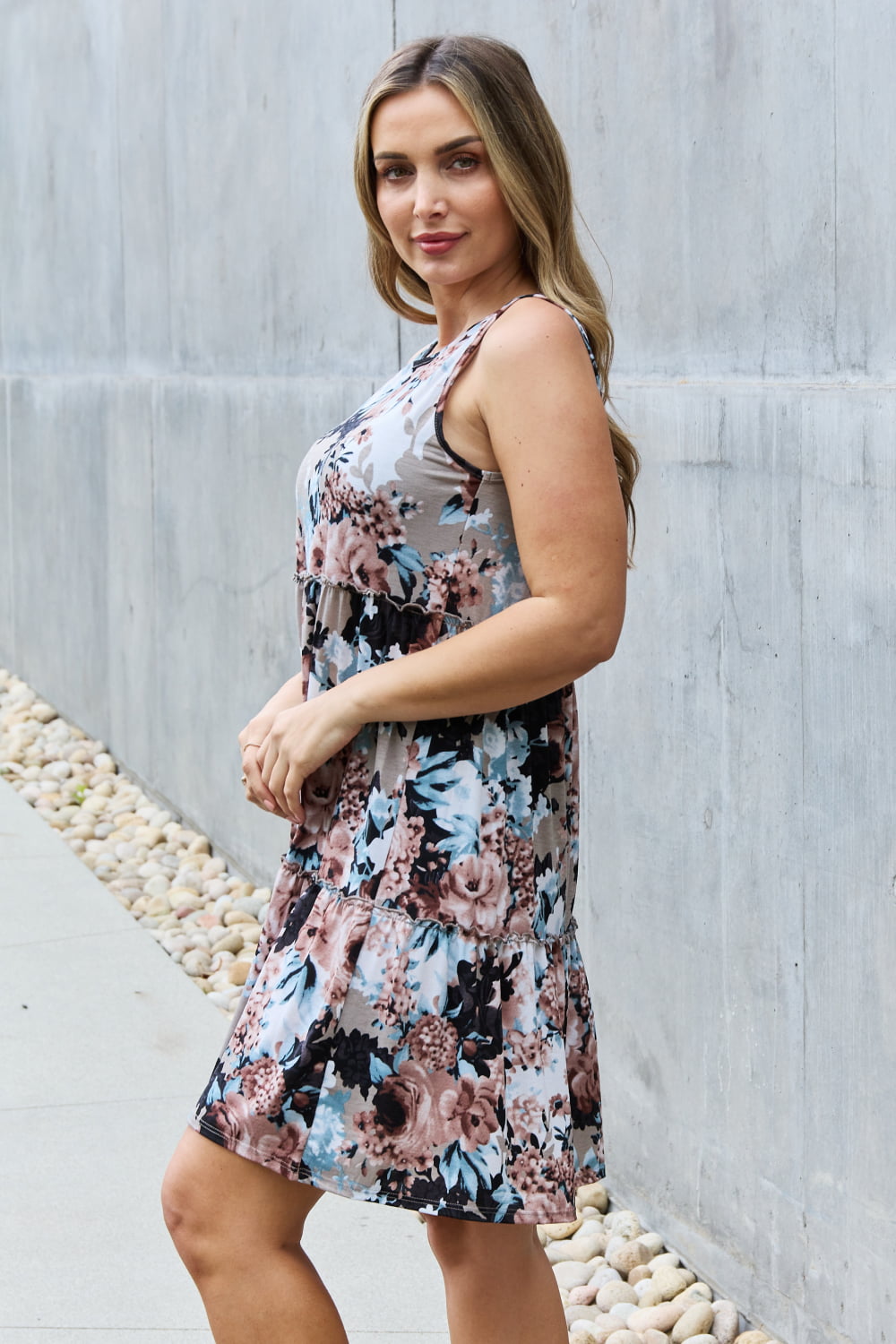 Heimish Fell in Love Full Size Floral Sleeveless Dress