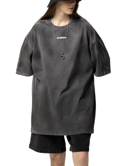 ESSNTIAL ELEMNTS Unisex 270G Dirty Washed Tee