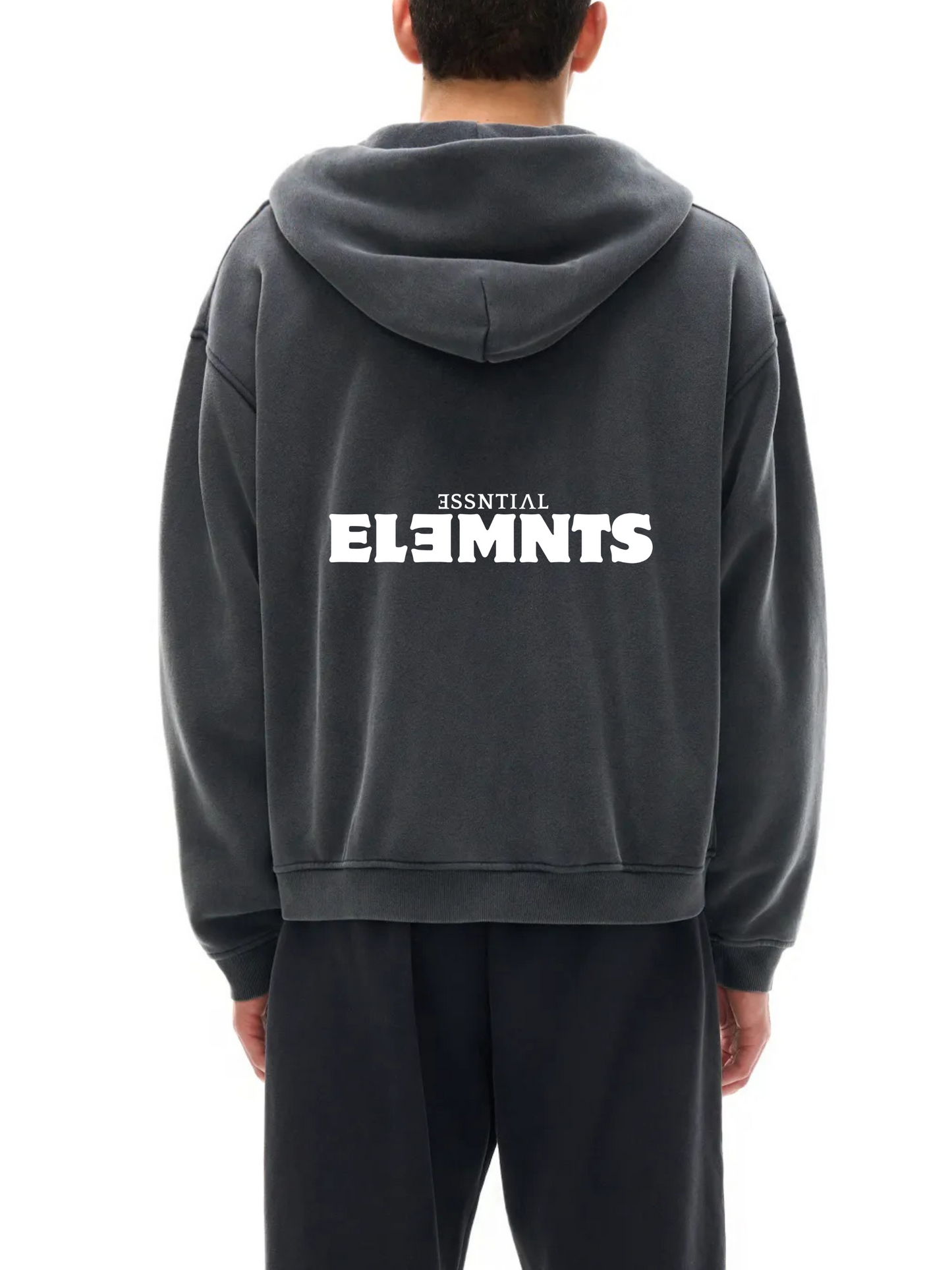 ESSNTIAL ELEMNTS Unisex 355G Washed Boxy Hoodie