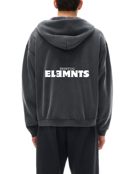ESSNTIAL ELEMNTS Unisex 355G Washed Boxy Hoodie