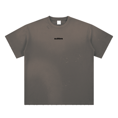 ESSNTIAL ELEMNTS Unisex 250G Paint Splatter Faded Tee