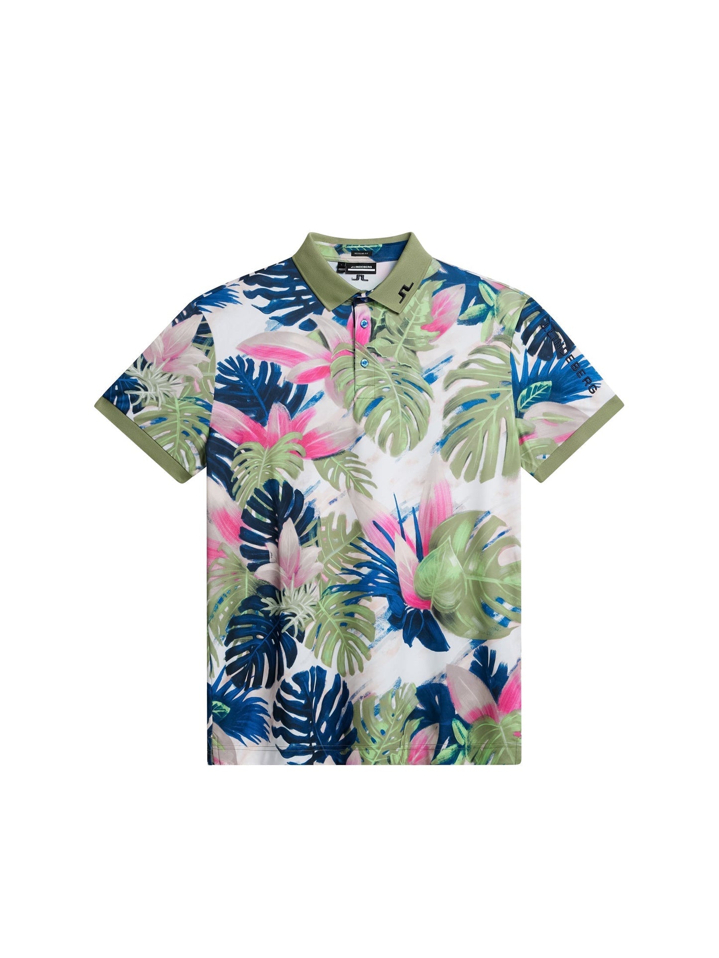 J. Lindeberg Tour Tech Reg Fit Print Polo