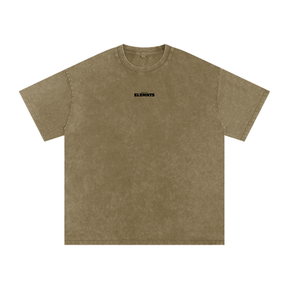 ESSNTIAL ELEMNTS Unisex 250G Acid Wash Oversize Tee