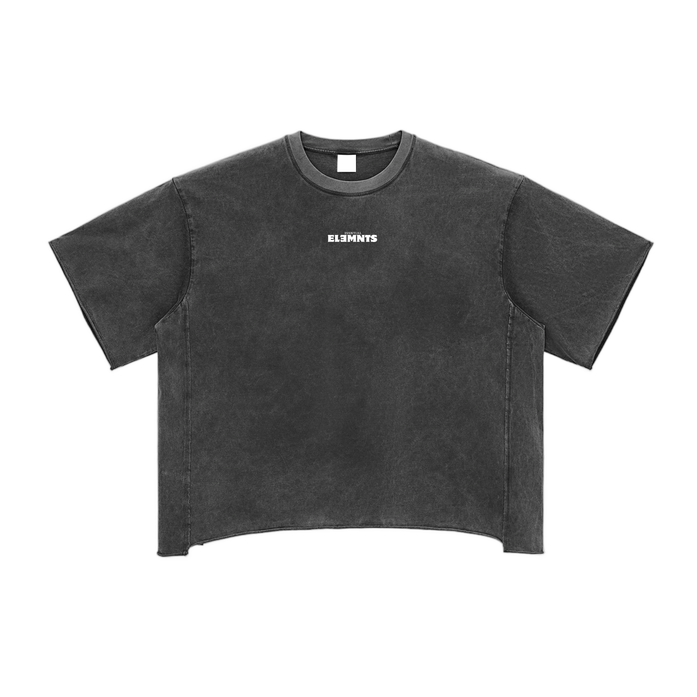 ESSNTIAL ELEMNTS Unisex Raw Edge Washed Boxy Tee