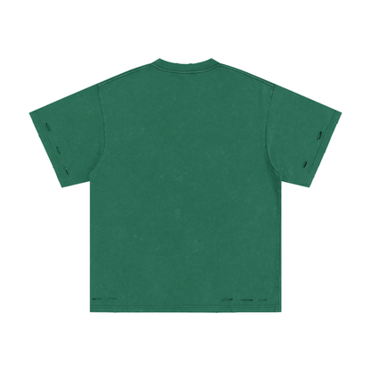ESSNTIAL ELEMNTS Unisex 300G HW Washed Handfrayed Tee