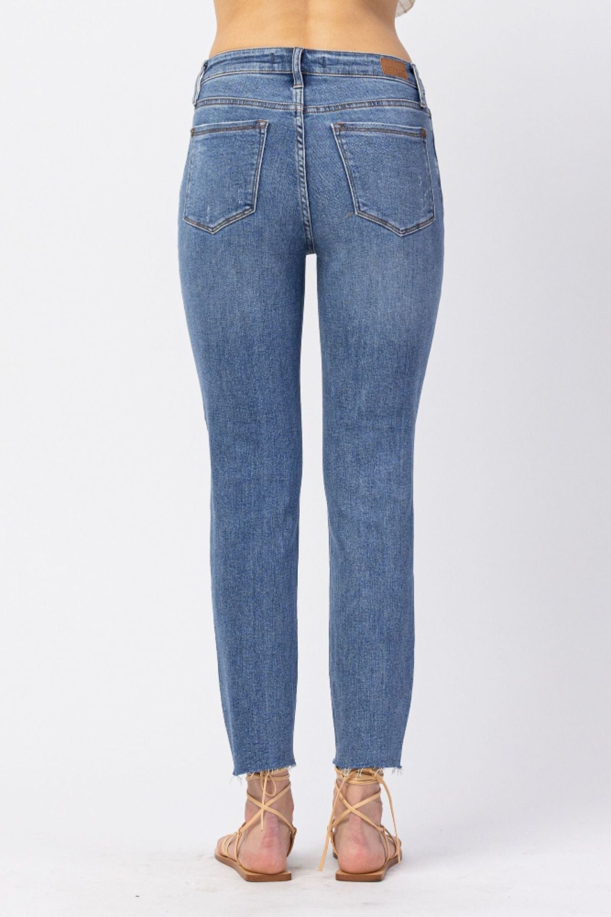 Judy Blue High Rise Relaxed Sunflower Embroidery Jeans