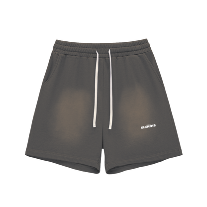 ESSNTIAL ELEMNTS Unisex 350G Sun Fade Raw Edge Shorts