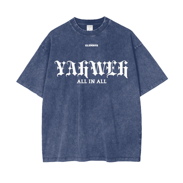 ESSNTIAL ELEMNTS Acid Wash Unisex Oversize Tee