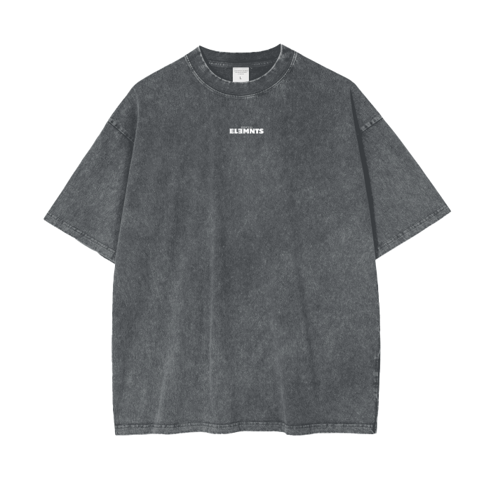 ESSNTIAL ELEMNTS Unisex 250G Acid Wash Oversize Tee