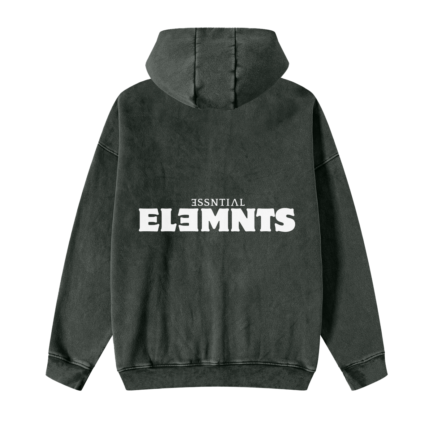 ESSNTIAL ELEMNTS Unisex 360G Snow Washed Zipped Hoodie