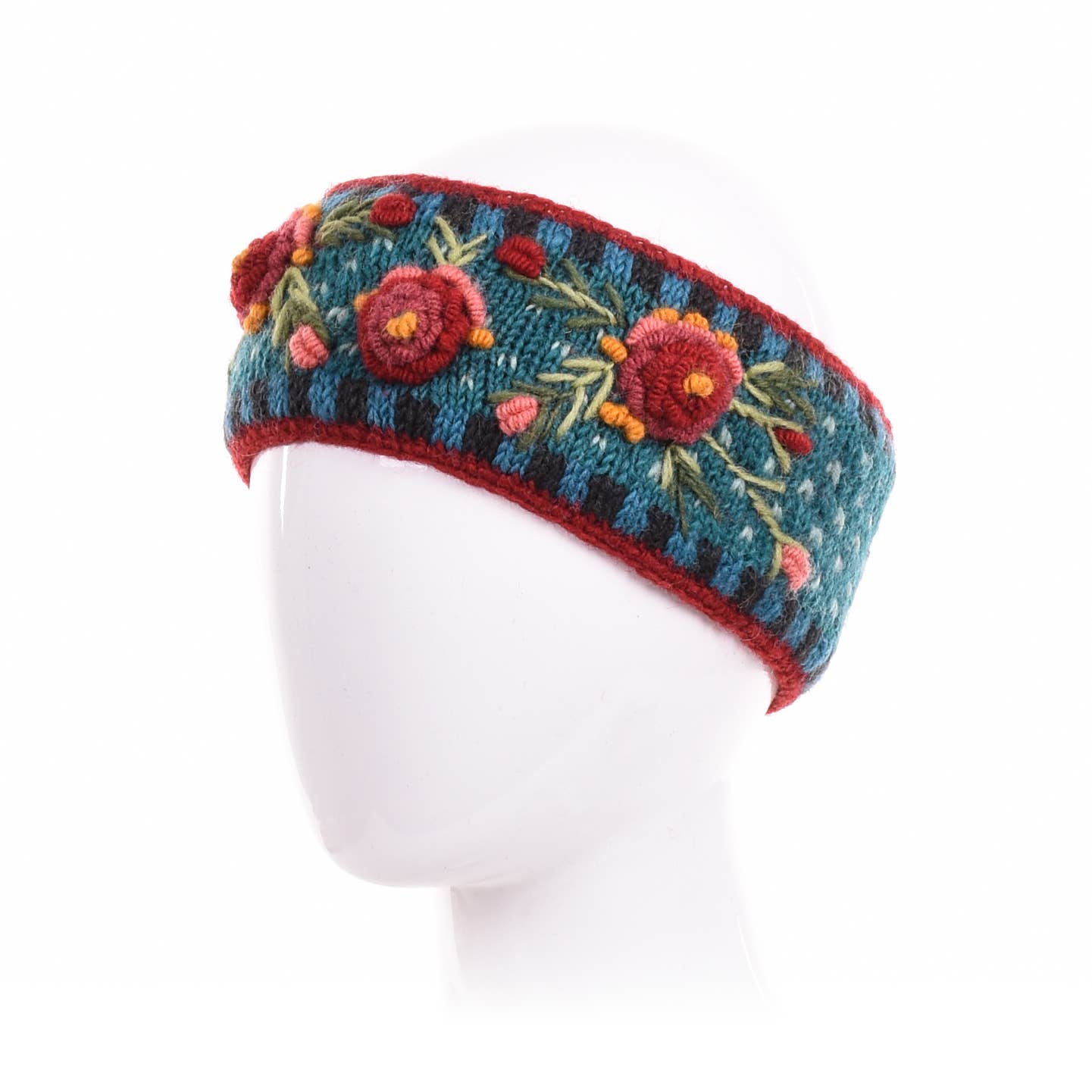 Aubrey  - women's wool knit headband: Begonia