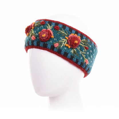Aubrey  - women's wool knit headband: Begonia
