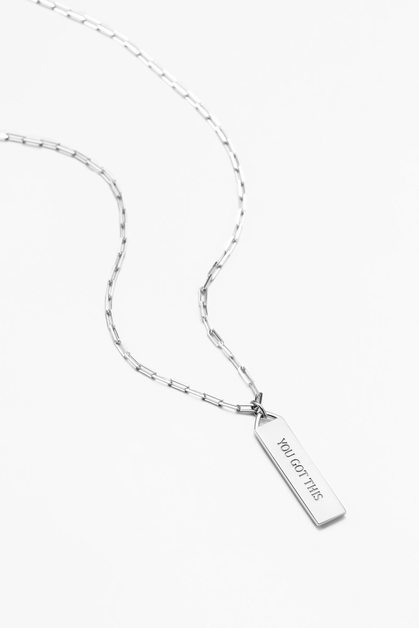 Touchstone You Got This Bar Necklace Silver