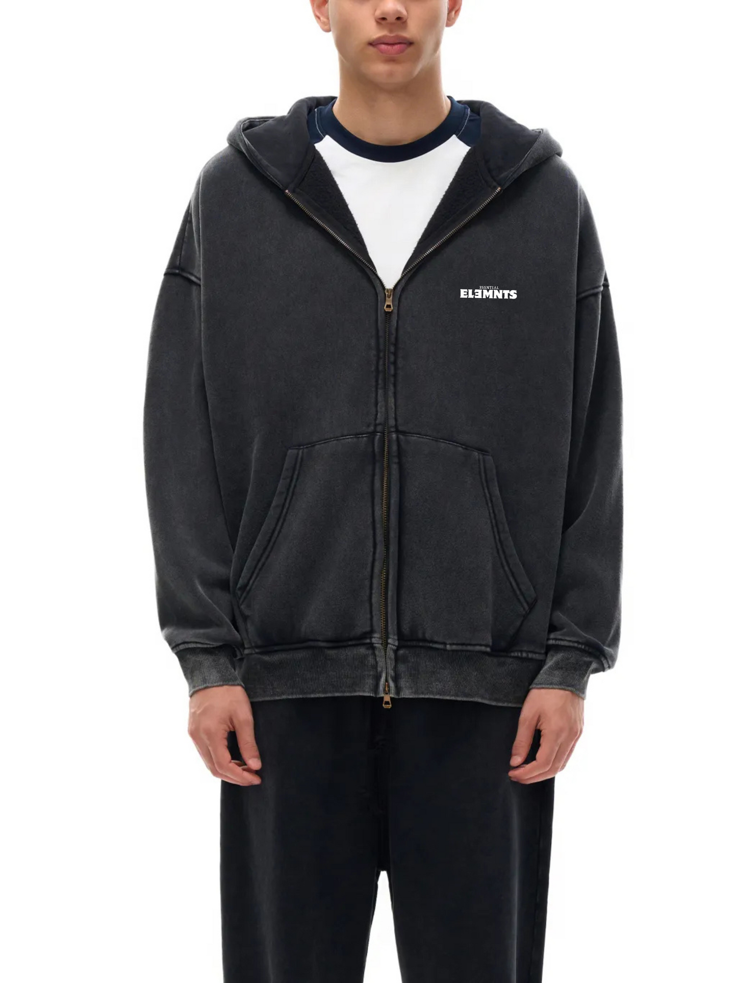 ESSNTIAL ELEMNTS Unisex 360G Snow Wash Fleece Hoodie