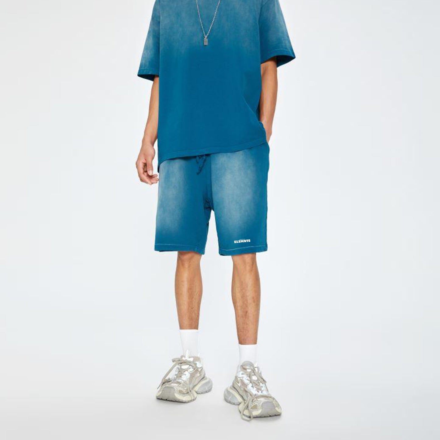 ESSNTIAL ELEMNTS Unisex 360G Faded Wash Street Shorts