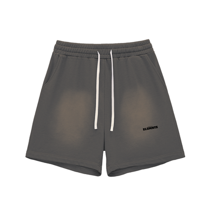 ESSNTIAL ELEMNTS Unisex 350G Sun Fade Raw Edge Shorts