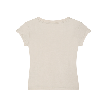 ESSNTIAL ELEMNTS Women’s 215G V‑Neck Thin Bodycon Tee
