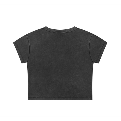 ESSNTIAL ELEMNTS Women's 235G Snow Washed Crop Top Tee