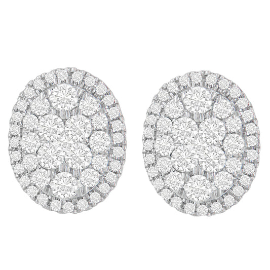 14K Yellow Gold 1 3/4 Cttw Round Cut Diamond Earrings (H-I, I1-I2)
